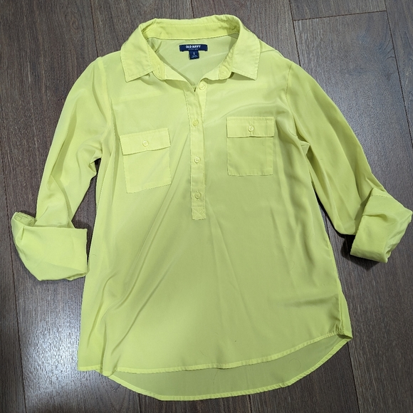 OLD NAVY | lot of 3 work shirts, button up, collar, rolled sleeves. Size small - Picture 2 of 5